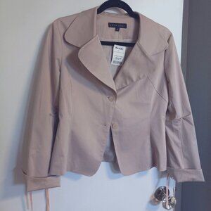 NWT K-Style Ribbon Lace-tie blazer, Light Beige